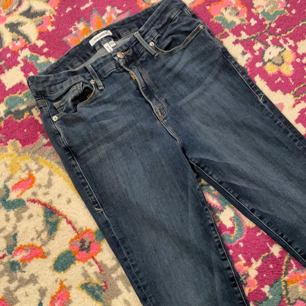 Good American light wash jeans